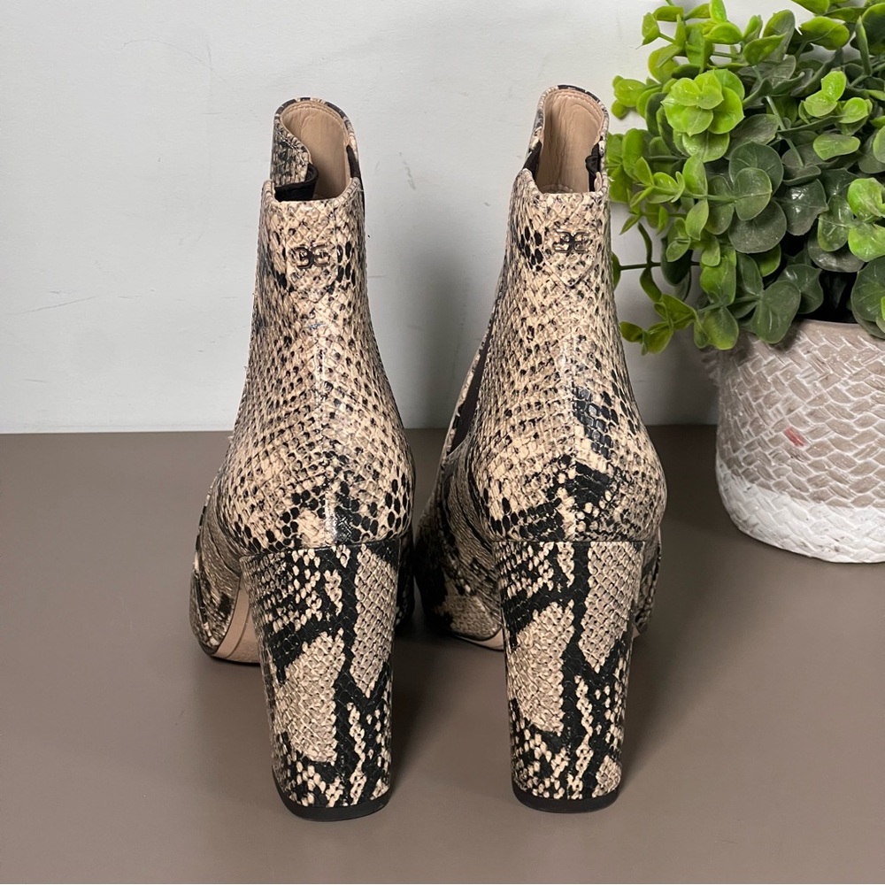 Sam Edelman Case Snake Print Python Heeled Bootie… - image 7